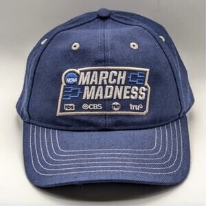 CBS Sports NCAA March Madness Hat One Size Blue Adjustable Strapback Cap